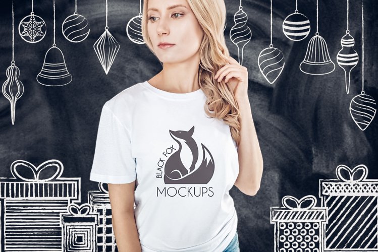 White Tshirt Mockup Image 23