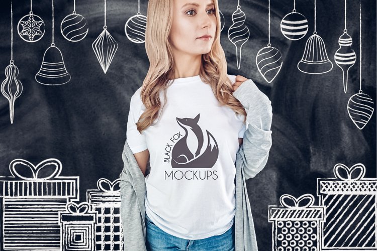 White Tshirt Mockup Image 3