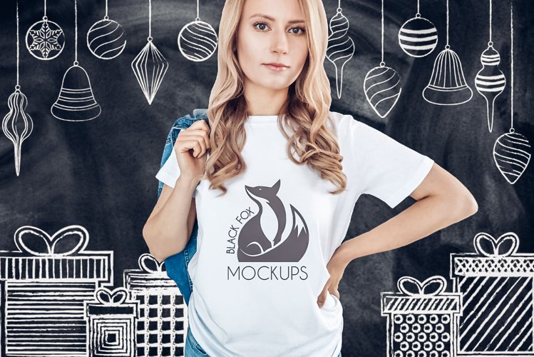 White Tshirt Mockup Image 14