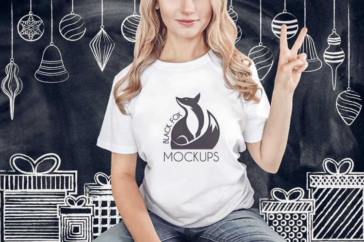 White Tshirt Mockup Image 10