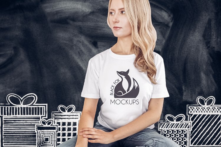White Tshirt Mockup Image 24