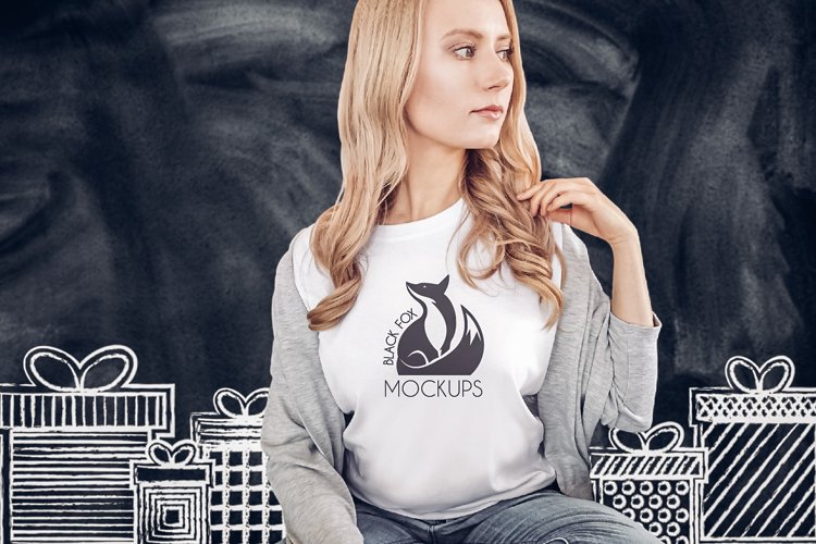 White Tshirt Mockup Image 23