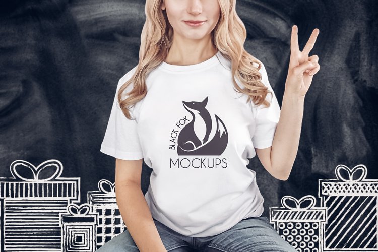 White Tshirt Mockup Image 22