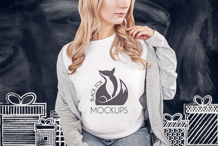White Tshirt Mockup Image 13