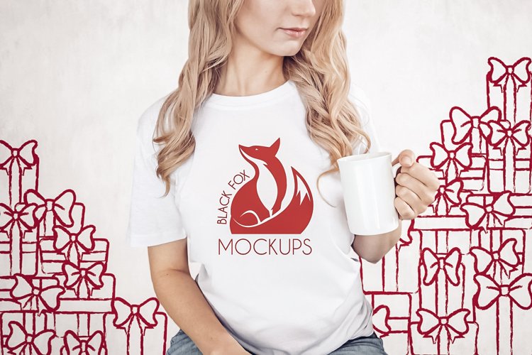 White Tshirt Mockup Image 11