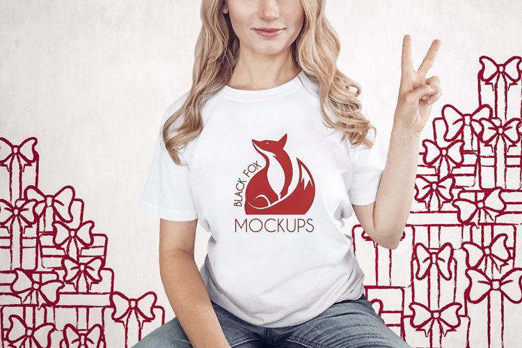 White Tshirt Mockup Image 10