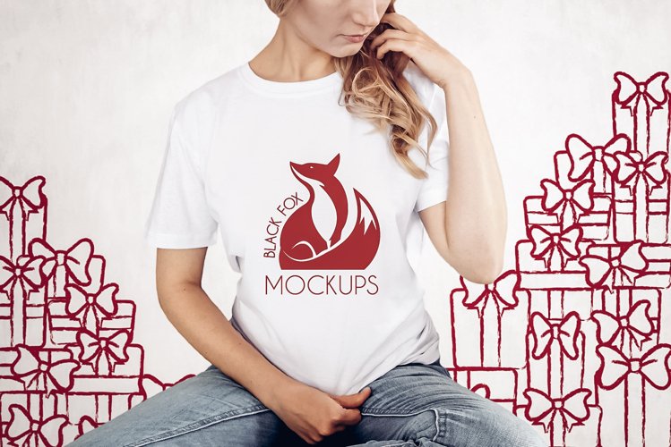 White Tshirt Mockup Image 14