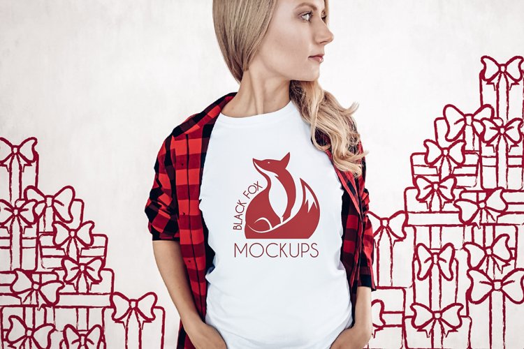 White Tshirt Mockup Image 12