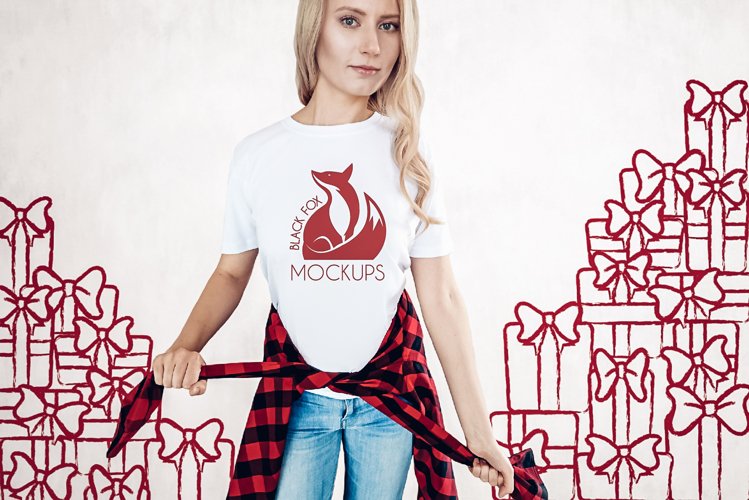 White Tshirt Mockup Image 10