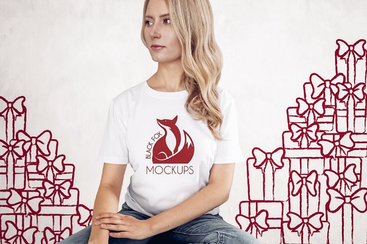 White Tshirt Mockup Image 18