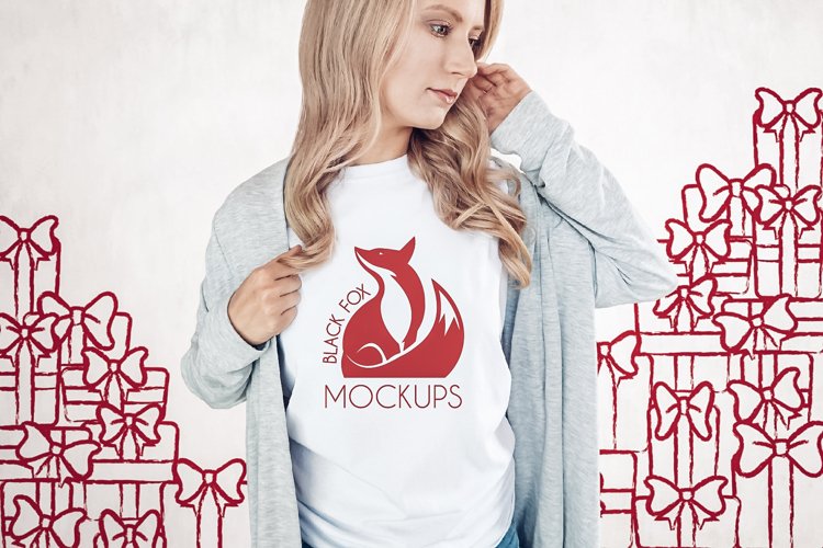 White Tshirt Mockup Image 22