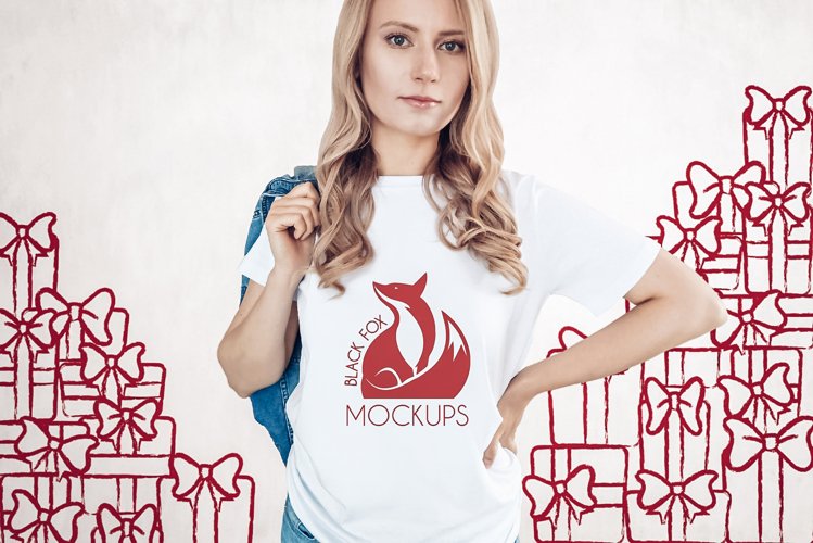 White Tshirt Mockup Image 24