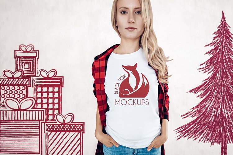 White Tshirt Mockup Image 24