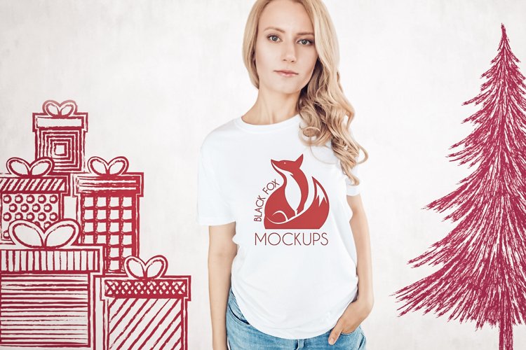 White Tshirt Mockup Image 19