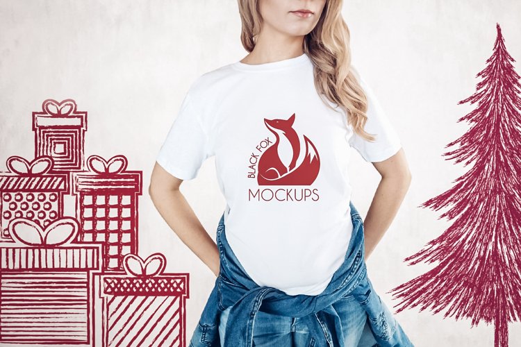 White Tshirt Mockup Image 19