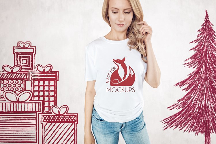 White Tshirt Mockup Image 18
