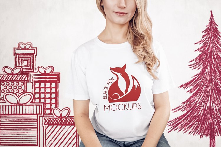 White Tshirt Mockup Image 23
