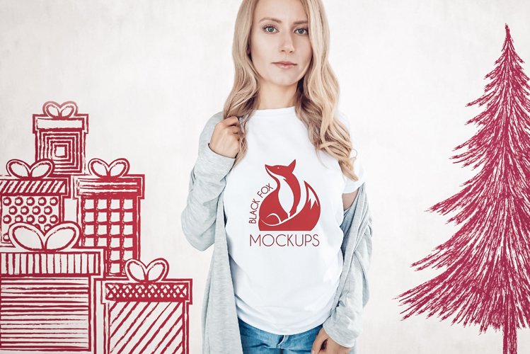 White Tshirt Mockup Image 14