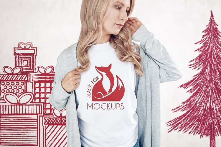 White Tshirt Mockup Image 22