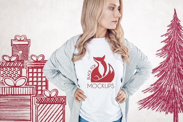 White Tshirt Mockup Image 4
