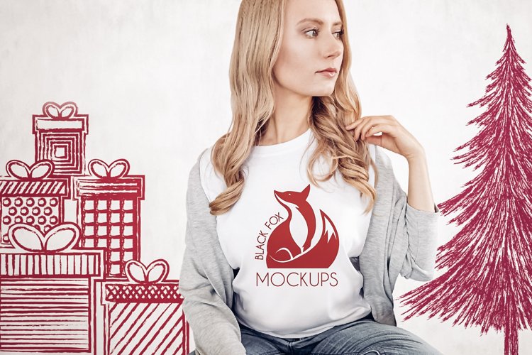 White Tshirt Mockup Image 3