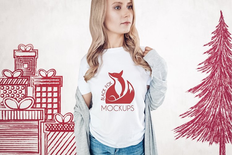 White Tshirt Mockup Image 19