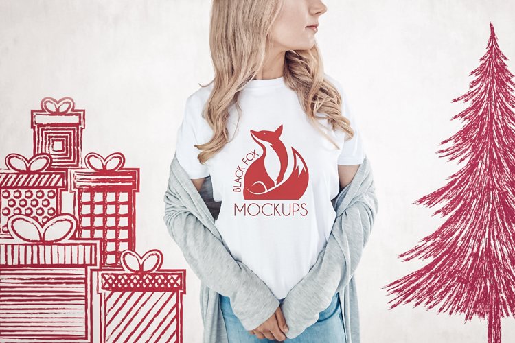 White Tshirt Mockup Image 16