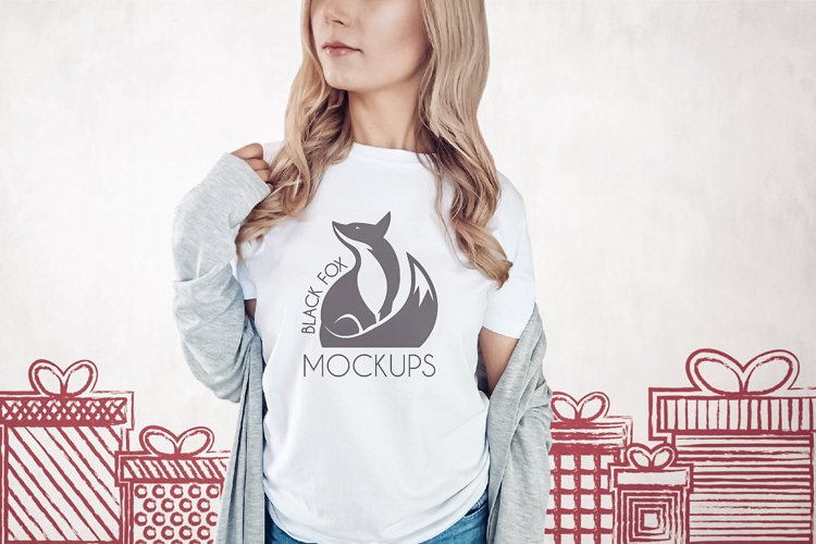 White Tshirt Mockup Image 21