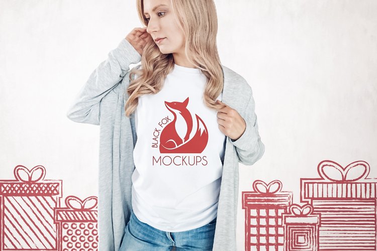 White Tshirt Mockup Image 23