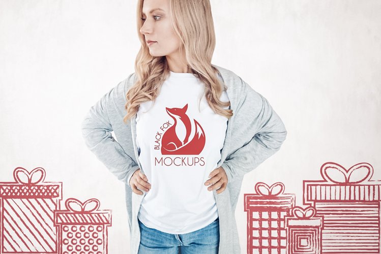 White Tshirt Mockup Image 22
