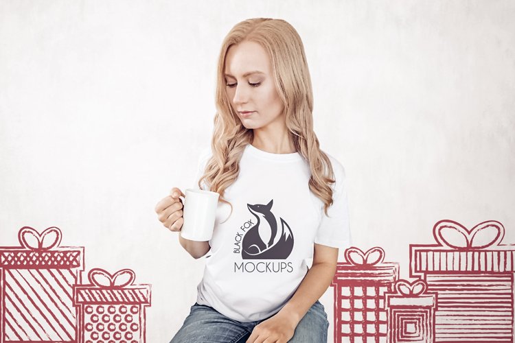 White Tshirt Mockup Image 9