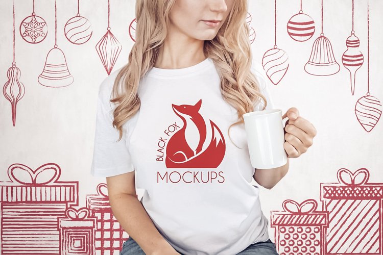 White Tshirt Mockup Image 14