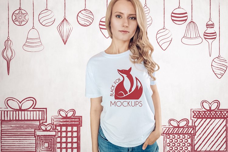 White Tshirt Mockup Image 6