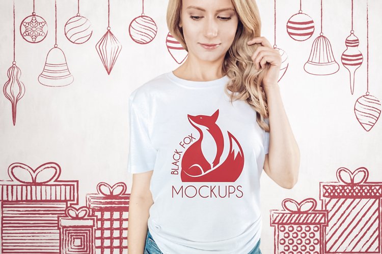 White Tshirt Mockup Image 18
