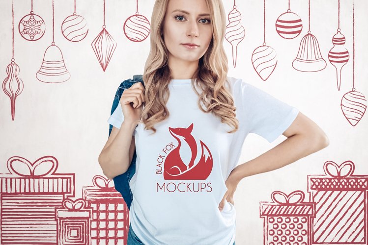 White Tshirt Mockup Image 19