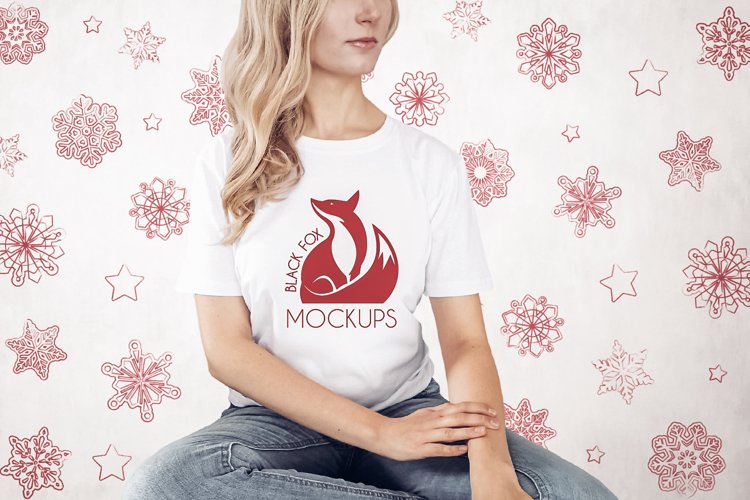 White Tshirt Mockup Image 24