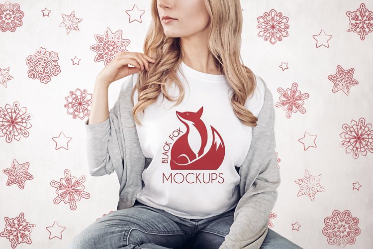 White Tshirt Mockup Image 17