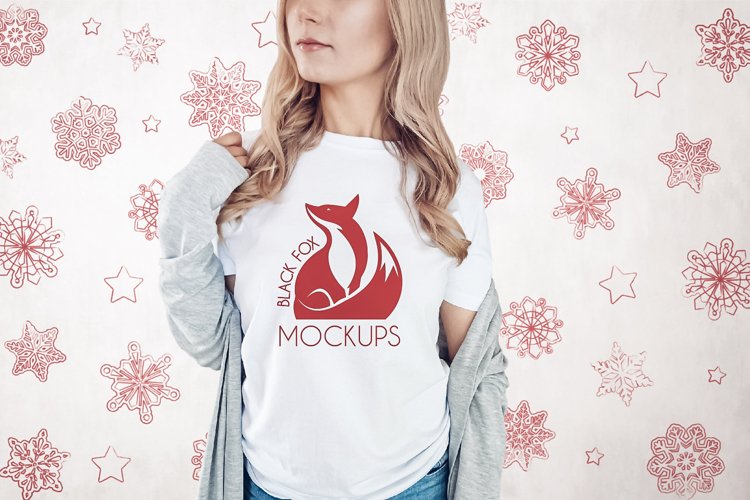White Tshirt Mockup Image 24