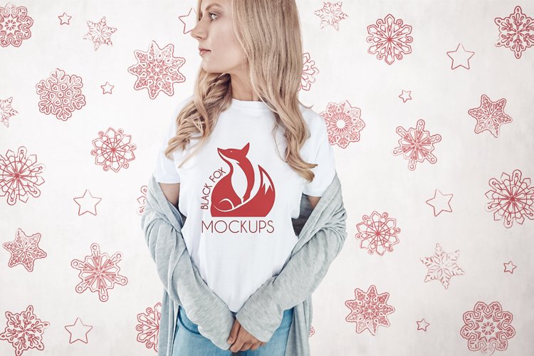 White Tshirt Mockup Image 19