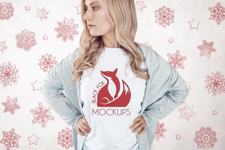 White Tshirt Mockup Image 21