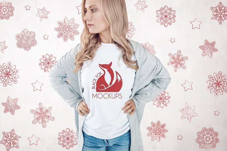 White Tshirt Mockup Image 20