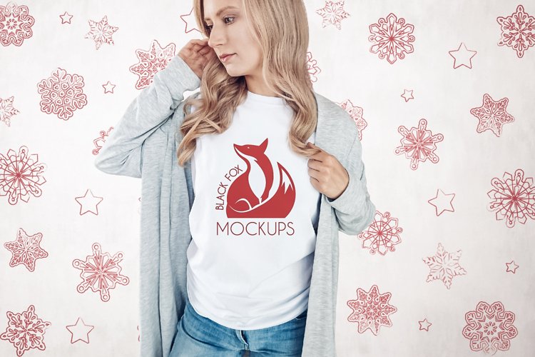 White Tshirt Mockup Image 19