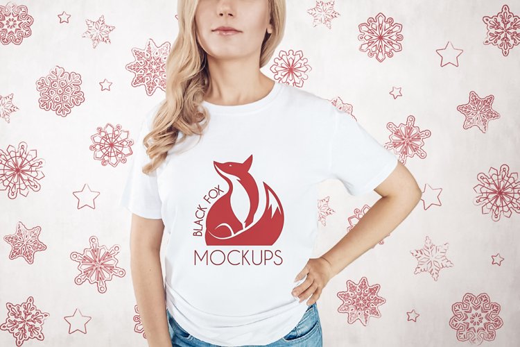 White Tshirt Mockup Image 12