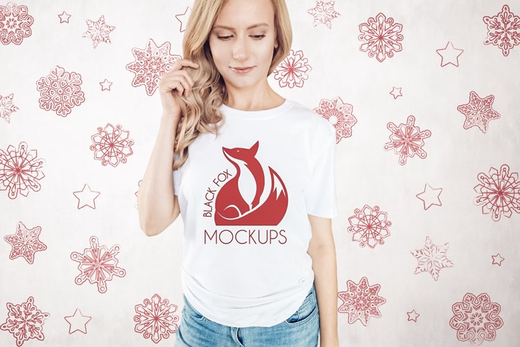 White Tshirt Mockup Image 22