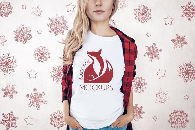 White Tshirt Mockup Image 21