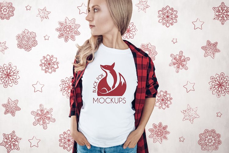 White Tshirt Mockup Image 18