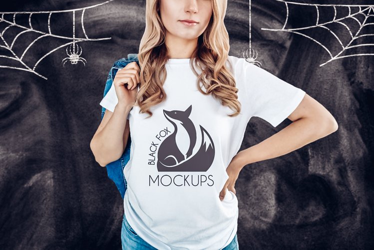 White Tshirt Mockup Image 14
