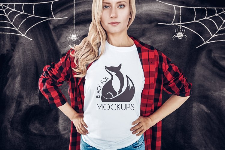 White Tshirt Mockup Image 18