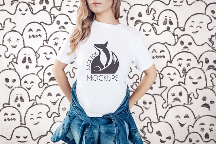 White Tshirt Mockup Image 23