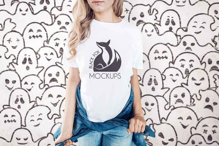 White Tshirt Mockup Image 6